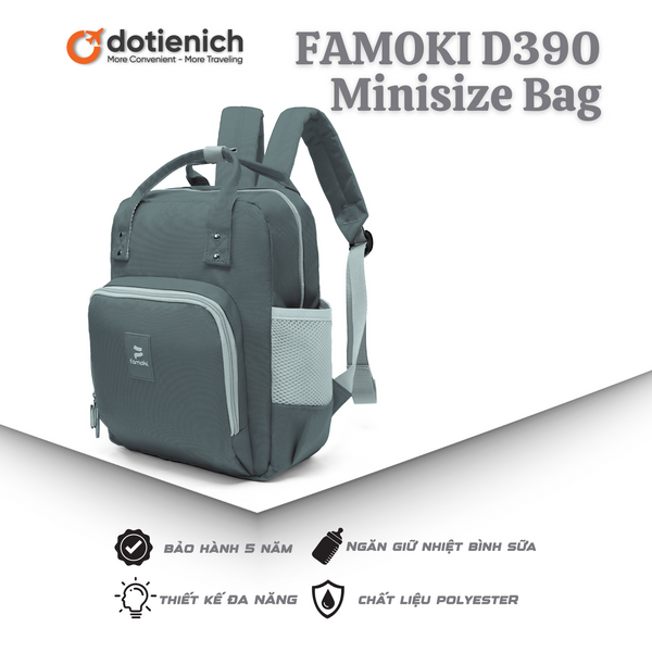 Balo đa năng , Balo Mẹ Bé ECO-SIZE Bag 2 ngăn sữa FAMOKI - D390