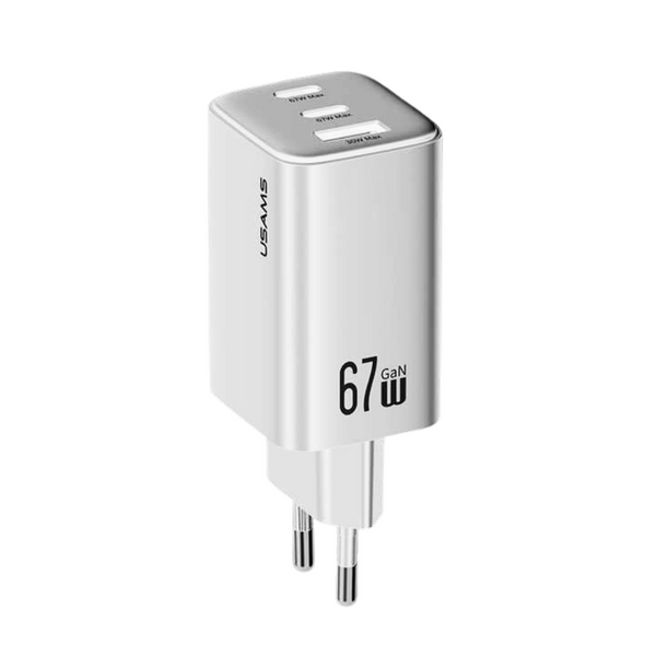 Củ Sạc Nhanh USAMS 67W GaN ACC 3 Ports Fast Charger (EU) - DT002