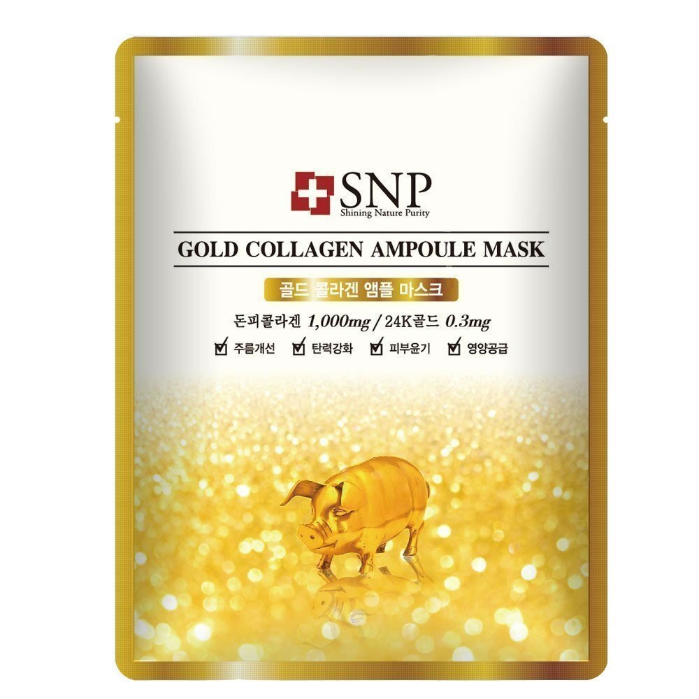Mặt nạ tinh chất collagen vàng ngăn ngừa nếp nhăn Gold Collagen Ampoule Mask - M600:Đồ Tiện Ích